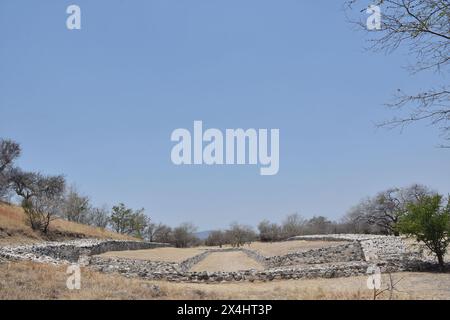 Die Ruinen von Olmec in Chatcatzingo, Morelos. Stockfoto