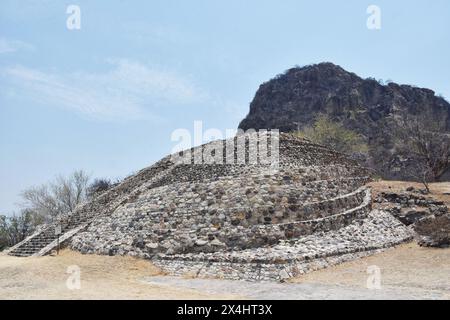 Die Ruinen von Olmec in Chatcatzingo, Morelos. Stockfoto