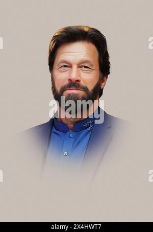 Kunstgabel für zwei pakistanische Premierminister. Stockfoto