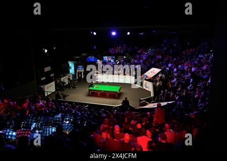 Eine allgemeine Ansicht des Crucible Theatre während der Cazoo World Championships 2024 im Crucible Theatre, Sheffield, Großbritannien. Mai 2024. (Foto: Cody Froggatt/News Images) in Sheffield, Großbritannien am 5.3.2024. (Foto: Cody Froggatt/News Images/SIPA USA) Credit: SIPA USA/Alamy Live News Stockfoto