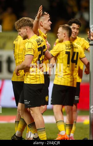 KERKRADE, NIEDERLANDE - MEI 3 : Vaclav Sejk feiert das Tor während des Spiels Roda JC Kerkrade zwischen SC Cambuur im Parkstad Limburg Stadion am 3. Mei 2024 in Kerkrade, Niederlande. (Foto von Orange Pictures) Credit: Orange Pics BV/Alamy Live News Stockfoto