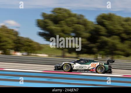 Le Castellet, Frankreich, 3. Mai 2024, #55 Spirit of Race (Che) Ferrari 296 LMGT3 - Duncan Cameron (GbR) David Perel (ZAF) Matthew Griffin (IRL) während der 4 Stunden von Le Castellet, dem zweiten Rennen der European Le Mans Series 2024 (ELMS) auf dem Circuit Paul Ricard vom 02. Bis 05. Mai, 2024 in Le Castellet, Frankreich - Foto Laurent Cartalade/MPS Agency Credit MPS Agency/Alamy Live News Stockfoto