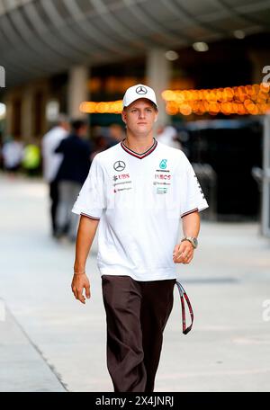 Miami, USA. Mai 2024. 02.05.2024, Miami International Autodrome, Miami, Formel 1 Crypto.com Miami Grand Prix, im Bild Testfahrer Mick Schumacher (DEU), Mercedes-AMG Petronas Formel 1 Team Credit: dpa/Alamy Live News Stockfoto