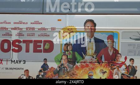 Los Angeles, Kalifornien, USA 20. April 2024 Unfrosted Bus am 20. April 2024 in Los Angeles, Kalifornien, USA. Foto: Barry King/Alamy Stock Photo Stockfoto