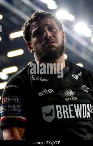 Leeds, Großbritannien. Mai 2024. AMT Headingley Rugby Stadium, Leeds, West Yorkshire, 3. Mai 2024. Betfred Super League Leeds Rhinos gegen London Broncos Hakim Miloudi von London Broncos Credit: Touchlinepics/Alamy Live News Stockfoto