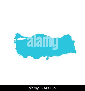 Kartensymbol Türkei. Isoliert auf weißem Hintergrund. Aus blauer Symbolgruppe. Stock Vektor