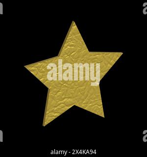 3D-Modell Gold Stern Vektor Illustration. Stock Vektor