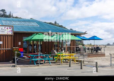 Beach Bar Restaurant, Esplanade, Sumner, Christchurch (Ōtautahi), Canterbury, Neuseeland Stockfoto