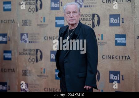 Rom, Italien. Mai 2024. Giorgio Moroder nimmt am 3. Mai 2024 an dem Fotogespräch des 69. David Di Donatello in den Cinecitta Studios in Rom Teil. (Foto: Luca Carlino/NurPhoto)0 Credit: NurPhoto SRL/Alamy Live News Stockfoto