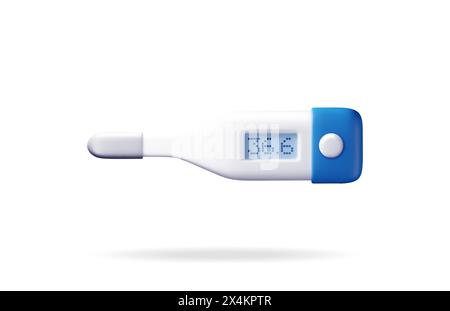 Elektronisches 3D-Thermometer zum Messen Stock Vektor