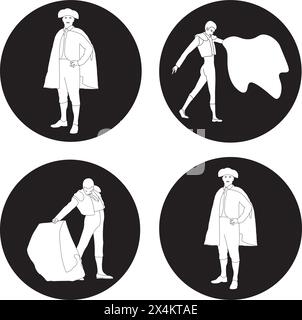 Matador-Symbol Vektordarstellung Symboldesign Stock Vektor