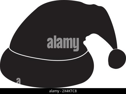 Santa Hut Icon, Santa Claus Weihnachtsmütze Icon Vektor Illustration Symbol Design Stock Vektor