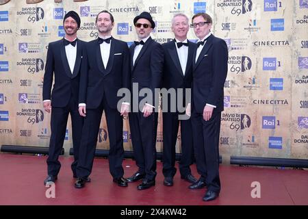 Rom, Italien. Mai 2024. Subsonica besucht den roten Teppich von Premi David di Donatello 2024 im Studio 5 Cinecittà. (Foto: Mario Cartelli/SOPA Images/SIPA USA) Credit: SIPA USA/Alamy Live News Stockfoto