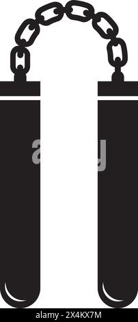 Nunchaku Icon Vektor Illustration Symbol Design Stock Vektor