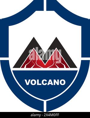 Vektorvorlage mit Volcano Logo Stock Vektor