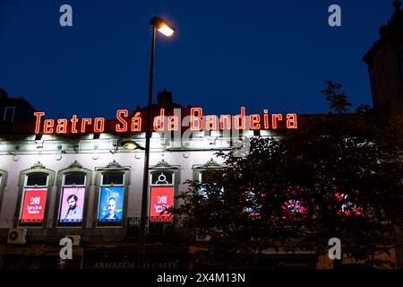 Porto, Portugal - 3. April 2023: Teatro Sá da Bandeira Stockfoto
