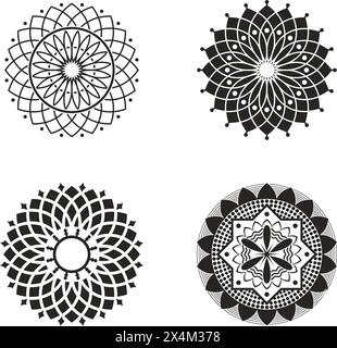 Spiralgrafik mit gewelltem Stern-Label-Vektor-Illustration-Design Stock Vektor