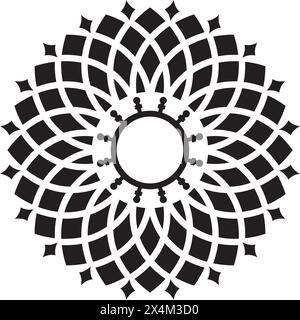 Spiralgrafik mit gewelltem Stern-Label-Vektor-Illustration-Design Stock Vektor