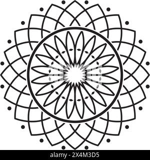 Spiralgrafik mit gewelltem Stern-Label-Vektor-Illustration-Design Stock Vektor