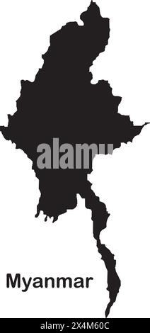 Myanmar Karte Symbol Vektor Illustration Vorlage Design Stock Vektor