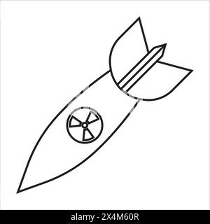 Atombombensymbol, Vektor-Illustration Symboldesign Stock Vektor