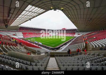 Sunderland, Großbritannien. Mai 2024. Allgemeine Ansicht des Stadions während des Sunderland AFC gegen Sheffield Wednesday FC SKY Bet EFL Championship Match im Stadium of Light, Sunderland, England, Großbritannien am 4. Mai 2024 Credit: Every Second Media/Alamy Live News Stockfoto