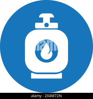 Gasflasche Symbol, Vektorillustration Logo Design Stock Vektor