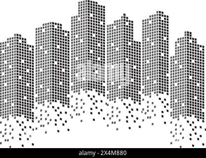 City Skyline animierte Anhänger Hintergrund Vektor Illustration Design Stock Vektor