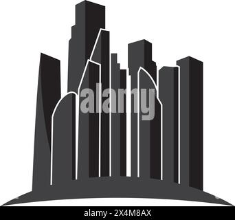 City Skyline animierte Anhänger Hintergrund Vektor Illustration Design Stock Vektor