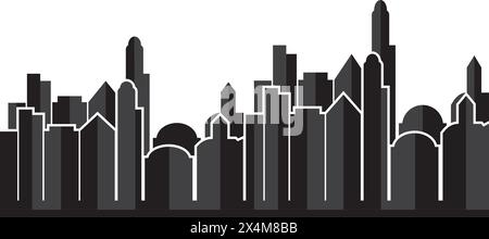 City Skyline animierte Anhänger Hintergrund Vektor Illustration Design Stock Vektor