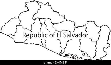 Republik El salvador Karte Icon Vektor Illustration Symbol Design Stock Vektor