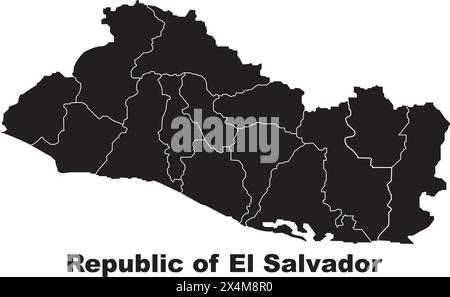 Republik El salvador Karte Icon Vektor Illustration Symbol Design Stock Vektor