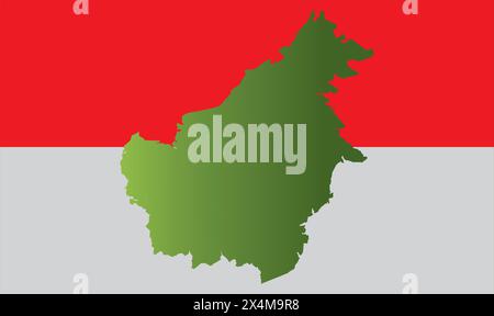 Indonesisch Kalimantan Karte Symbol, Vektor Illustration Symbol Design Stock Vektor