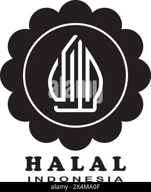 Bekasi, Donnerstag, 22. Juni 2023: Neues Branding des indonesischen Halal-Logos. Rebranding des Halal Indonesia-Logos. Stock Vektor