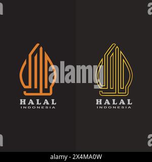 Bekasi, Donnerstag, 22. Juni 2023: Neues Branding des indonesischen Halal-Logos. Rebranding des Halal Indonesia-Logos. Stock Vektor