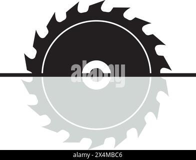 Zeichensymbol Kreissäge für Web und Design Stock Vektor