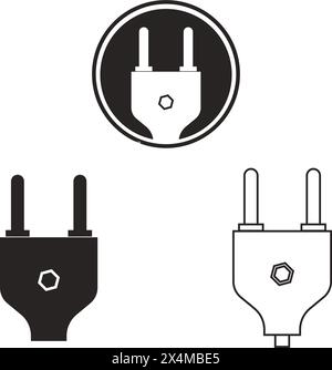 Elektrischer Stecker Symbol Vektor Illustration Symbol Design Stock Vektor