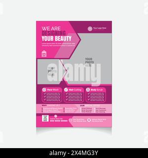 Modisches Schönheitsflyer-Design Stock Vektor