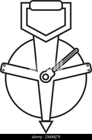 Rollmeter Symbol Vektor Illustration Vorlage Design Stock Vektor