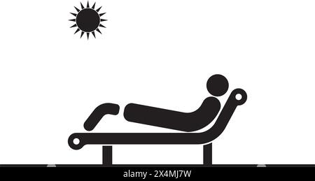 Sonnenbaden Symbol Vektor Illustration Symbol Design Stock Vektor