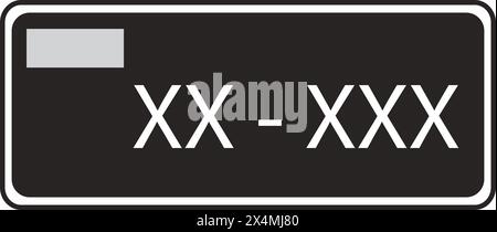 Autokennzeichen Symbol Vektor Illustration Symbol Design Stock Vektor
