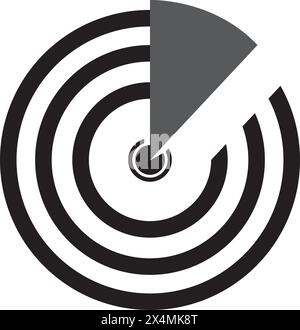 Symboldesign für Radarvektorsymbole Stock Vektor