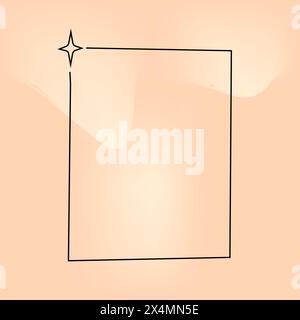 y2k-Retro-Element, 2000er-Jahre-Element aus Bogen und Sternen, Form in minimalistischem Stil auf verschwommenem Hintergrund Stock Vektor