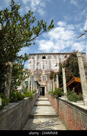 Das Haus des Kapitäns in Orebic, Dalmatien, Halbinsel Peljesac, Kroatien Stockfoto
