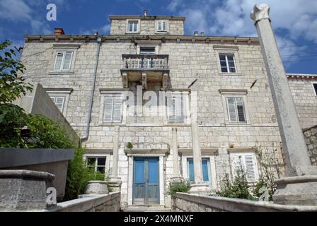 Das Haus des Kapitäns in Orebic, Dalmatien, Halbinsel Peljesac, Kroatien Stockfoto