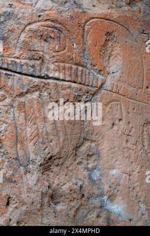 Petroglyph, Hickison Petroglyphs Recreation Area, Mount Lewis District Bureau of Land Management, Nevada Stockfoto