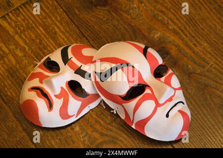 Japan, Shikoku, Uchiko, Uchiko-za-Theater, Kabuki, Masken, Stockfoto