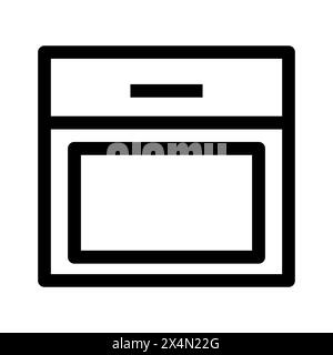 Backofen-Symbol. Trendiges modernes flaches lineares Vektorofensymbol auf weißem Hintergrund von dünner Linie Electronic Devices Collection Stock Vektor