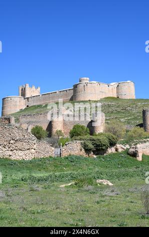 Berlanga de Duero, Schloss (15. Jahrhundert). Provinz Soria, Castilla y Leon, Spanien. Stockfoto