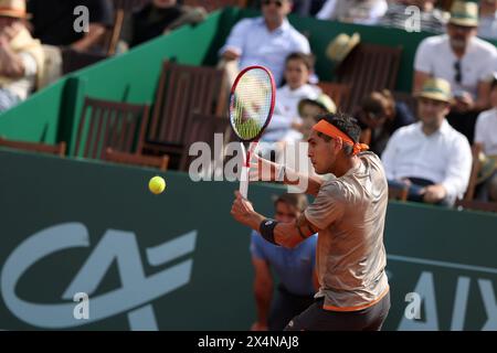 Aix En Provence, Frankreich. Mai 2024. © PHOTOPQR/LA PROVENCE/CYRIL SOLLIER ; Aix-en-Provence ; 04/05/2024 ; Tennis Open d'Aix au Country Club Demie Finale : Valentin Vacherot contre Alejandro Tabilo. Quelle: MAXPPP/Alamy Live News Stockfoto